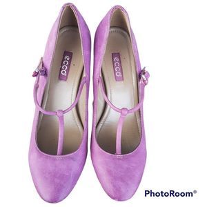 ECCO Nephi T-Bar Mary Jane Pump,Purple, Leather, 9.5 EUR 40,spring